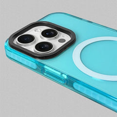 Soft Silicone Neon Clear MagSafe Phone Case For iPhone