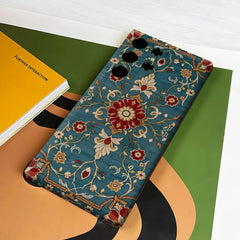 Vintage Floral Elegance Phone Case for Samsung Galaxy | Hard Dual Layer Protective Cover
