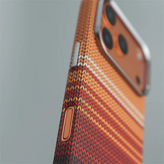 Carbon Fiber Woven Case for iPhone | Magnetic MagSafe Cover with Alloy Lens Protector