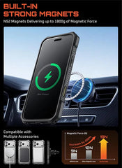 Heavy Duty Rugged Magnetic Phone Case with Stand For iPhone 17 Pro Max