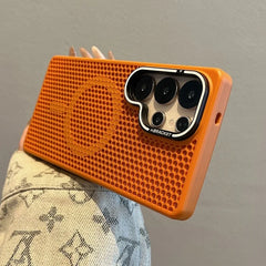 Honeycomb Mesh Cooling MagSafe Case for Samsung Galaxy with Alloy Lens Bracket