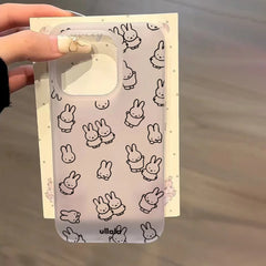 Anime Cute Matte Clear Frosted Shockproof phone Case iPhone