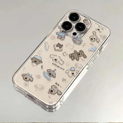 Cartoon Puppy Case For iPhone| Shockproof Case | Transparent Phone Case