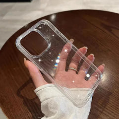 Sparkly Glitter Case for iPhone | Slim Clear Transparent Soft TPU Shockproof Bling Phone Cover