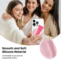 Magnetic Lip Gloss Holder | 2-in-1 Silicone Lipstick Phone Grip with Built-in Mirror | Makeup Stand Bracket
