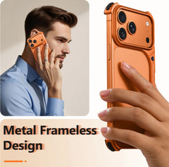 Frameless Aluminum Metal Bumper Case For iPhone | Bare Naked Phone Feel Shockproof Corner Phone Cover