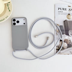 Crossbody Lanyard Cord Liquid Silicone Soft Case for iPhone