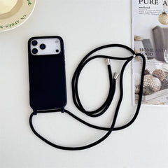 Crossbody Lanyard Cord Liquid Silicone Soft Case for iPhone