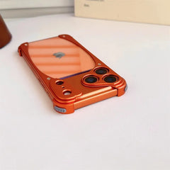 Metal Aluminum Alloy Frame Phone Case For iPhone  | Acrylic Transparent Phone Cover