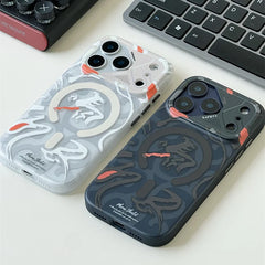 Magnetic Geometric Graffiti Case For iPhone