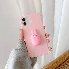 3D Squishy Animal Toy TPU Cover For iPhone