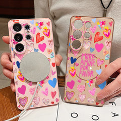 Heart Pattern Magnetic Phone Case For Samsung Galaxy