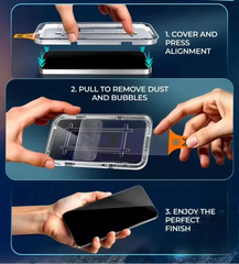 (Pack of 2) Tempered Glass Screen Protector with Oleophobic Coating & Installation Kit for Samsung Galaxy