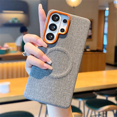Fabric Magnetic Phone Case For Samsung