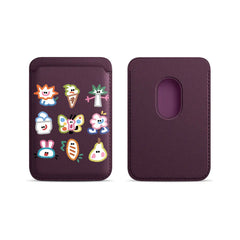 Simple Cute Graffiti Pattern Magnetic Card Holder