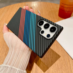 Thin Magnetic Carbon Fiber Texture Case For Samsung Galaxy