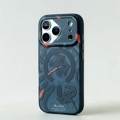 Magnetic Geometric Graffiti Case For iPhone