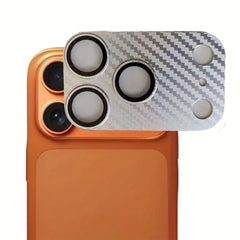 Carbon Fiber Texture Metal Camera Lens Protector for iPhone| Tempered Glass
