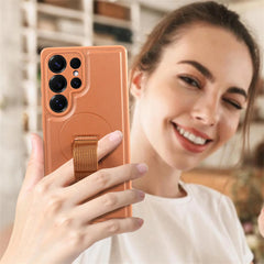 Magnetic Wrist Strap Phone Case for Samsung Galaxy