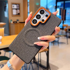 Fabric Magnetic Phone Case For Samsung