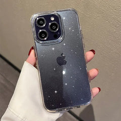 Sparkly Glitter Case for iPhone | Slim Clear Transparent Soft TPU Shockproof Bling Phone Cover