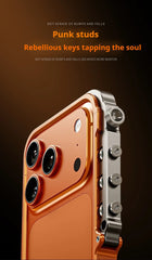 Metal Aluminum Alloy Frame Case For iPhone | Cyberpunk Punk Heat Dissipation Shockproof Cover