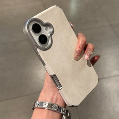 Jeans Fabric Soft Plating Phone Case for iPhone