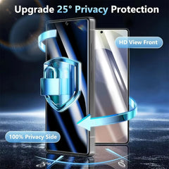 (Pack of 3) Privacy Tempered Glass with Installation Kit for Samsung Galaxy