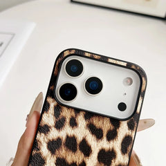 Leopard Snakeskin Crocodile Leather Cover For iPhone | Animal Print & Textured Phone Case