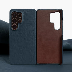 Lychee Grain Genuine Leather Case For Samsung Galaxy