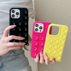 Soft Silicone Suction Cup Phone Case For iPhone