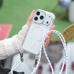 Crossbody Lanyard Clear Case for iPhone | Adjustable Shoulder Strap MagSafe Hard Cover