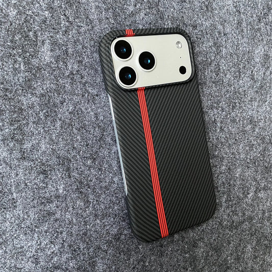 Leather Carbon Fiber Kevlar Pattern Phone Case for iPhone