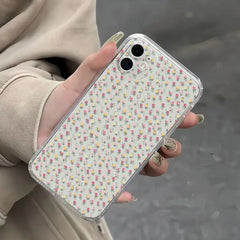 Floral Pattern Protective Cover for iPhone | Transparent Soft Cover