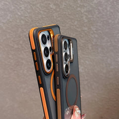 Flip Metal Lens Holder Case for Samsung Galaxy
