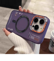 Matte Magnetic Phone Case with Metal Lens For iPhone