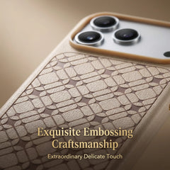 Embossed Pattern Leather Case for iPhone