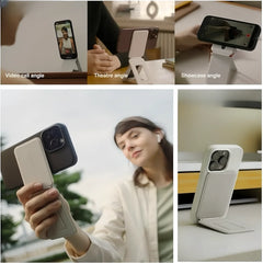 Magnetic Phone Tripod Stand for iPhone | 2-in-1 MagSafe Invisible Selfie Stick | Shockproof Adjustable Angle Extension Pole