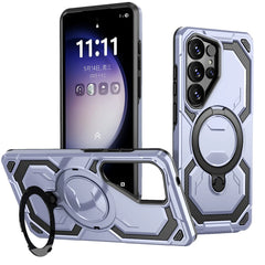 Heavy Duty Armor Rigged MagSafe Phone Case for Samsung Galaxy with Kickstand