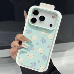 Aesthetic Textured Floral iPhone Case | Vintage Garden Pattern Matte Protective Cover