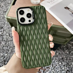 Breathable Heat Mesh Woven Pattern Silicone Case For iPhone | Cooling Shockproof Soft Cover