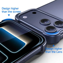 Minimalist Aluminum Metal Corner Bumper Case | Borderless Shockproof Lens Protector Cover For iPhone
