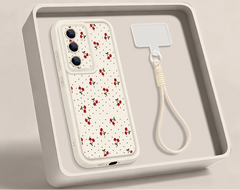Little Cherry Pattern Lanyard Phone Case for Samsung Galaxy