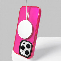 Soft Silicone Neon Clear MagSafe Phone Case For iPhone