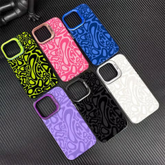Aesthetic Retro Swirl iPhone Case | Wavy Groovy Pattern Protective Cover