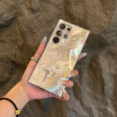 Laser Silver Gradient Silicone Magsafe Phone Case for Samsung Galaxy