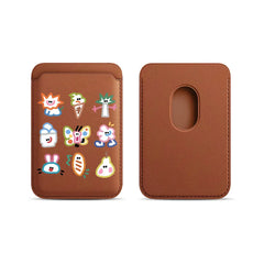 Simple Cute Graffiti Pattern Magnetic Card Holder