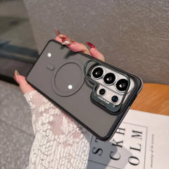 Flip Metal Lens Holder Case for Samsung Galaxy