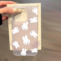Anime Cute Matte Clear Frosted Shockproof phone Case iPhone