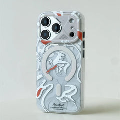 Magnetic Geometric Graffiti Case For iPhone